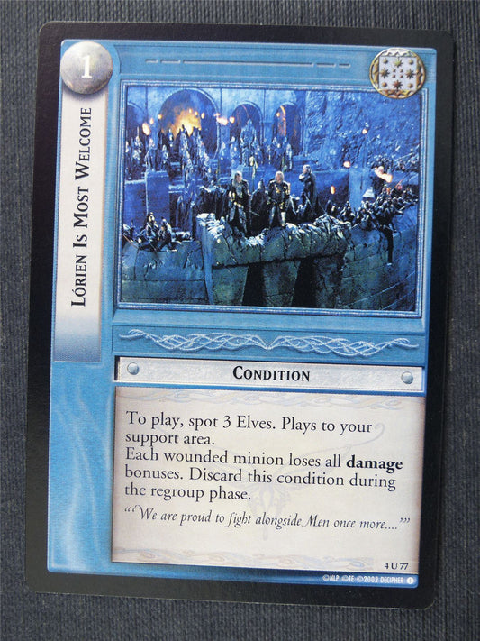 Lorien Is Most Welcome 4 U 77 - LotR Cards #2Z9