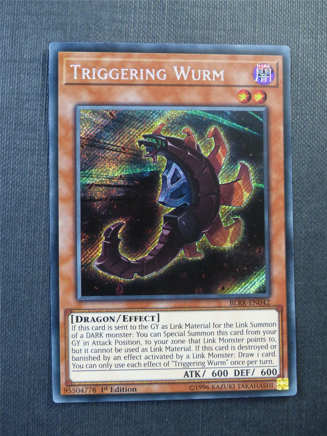 Triggering Wurm BLRR Secret Rare - 1st ed - Yugioh Cards #P2