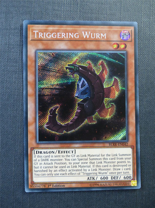 Triggering Wurm BLRR Secret Rare - 1st ed - Yugioh Cards #P2
