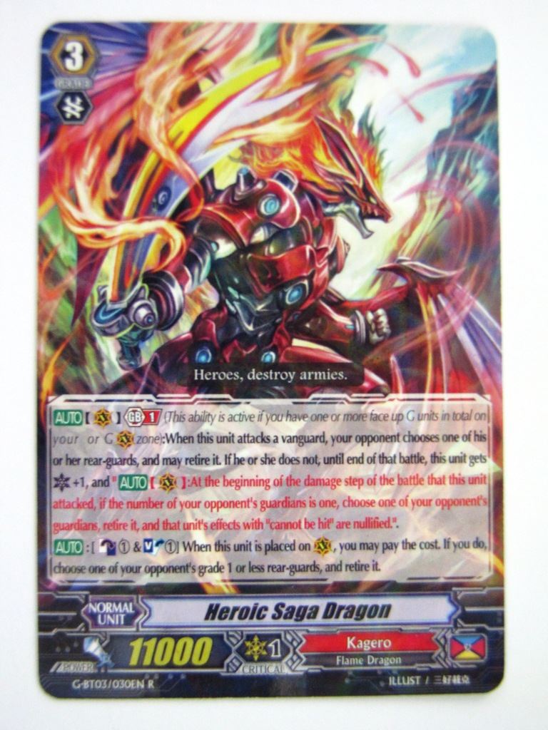 Vanguard Cards: HEROIC SAGA DRAGON G-BT03 R # 4I68