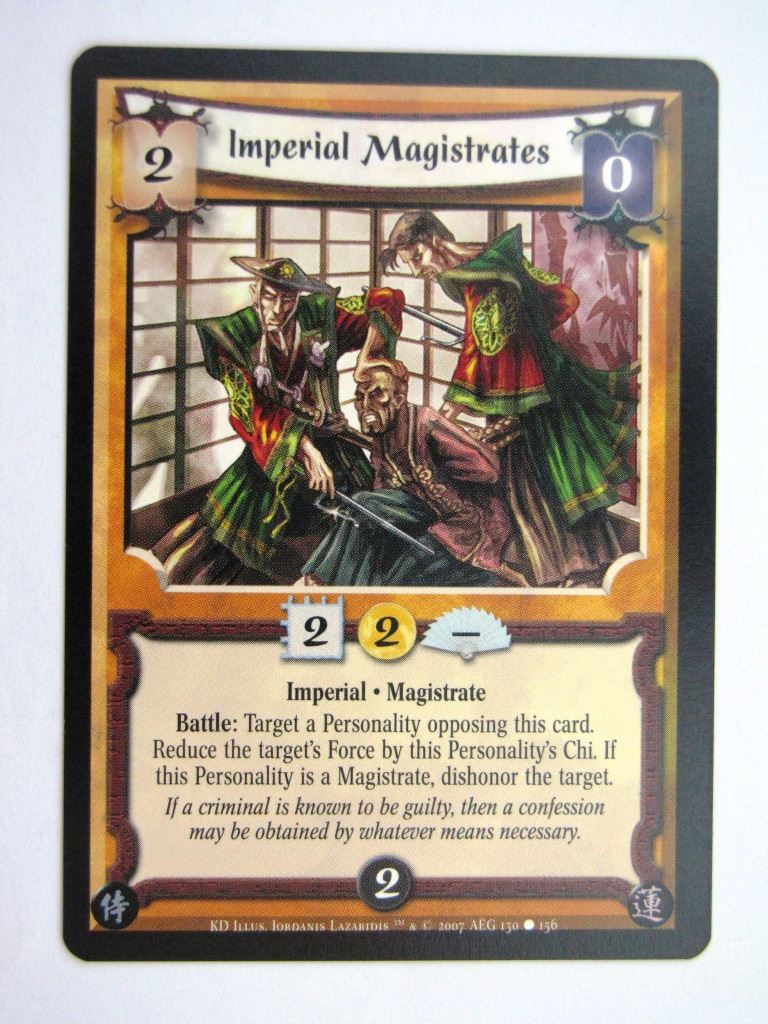 Vintage L5R Cards: IMPERIAL MAGISTRATES # 27H41