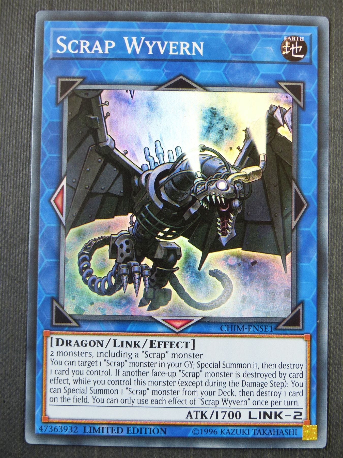 Scrap Wyvern CHIM Super Rare - 1st ed Yugioh Card #3AW