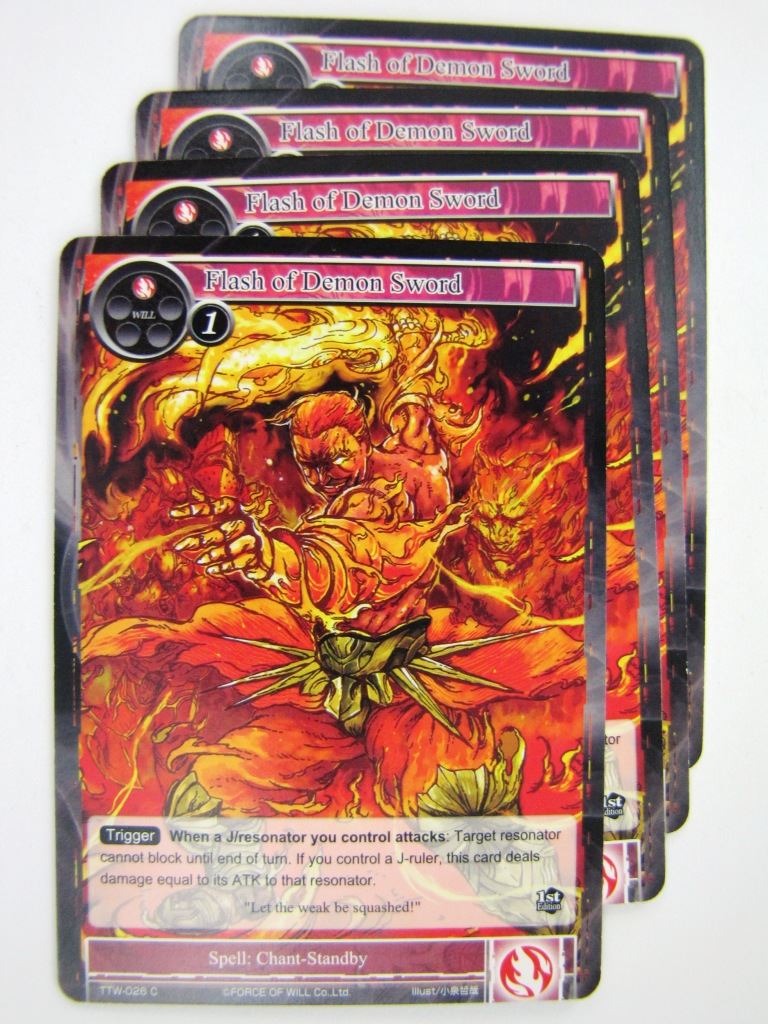 Force of Will Cards: FLASH OF DEMON SWORD x4 # 7I45