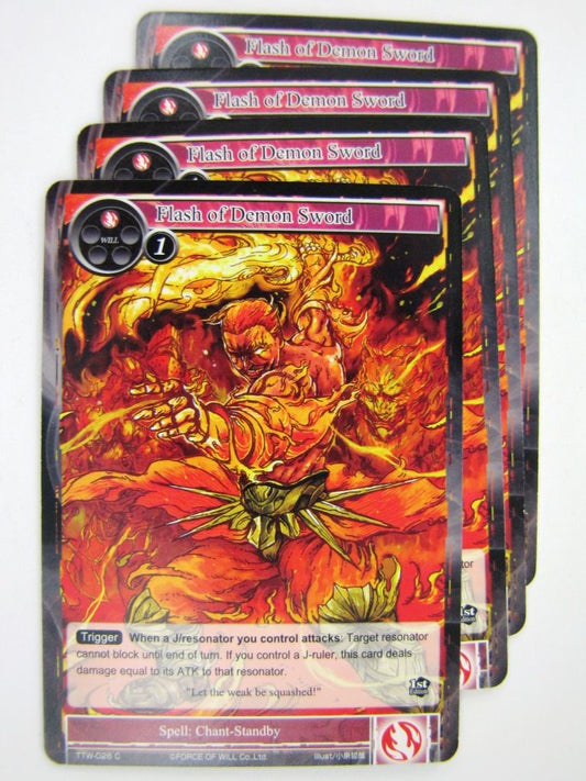 Force of Will Cards: FLASH OF DEMON SWORD x4 # 7I45