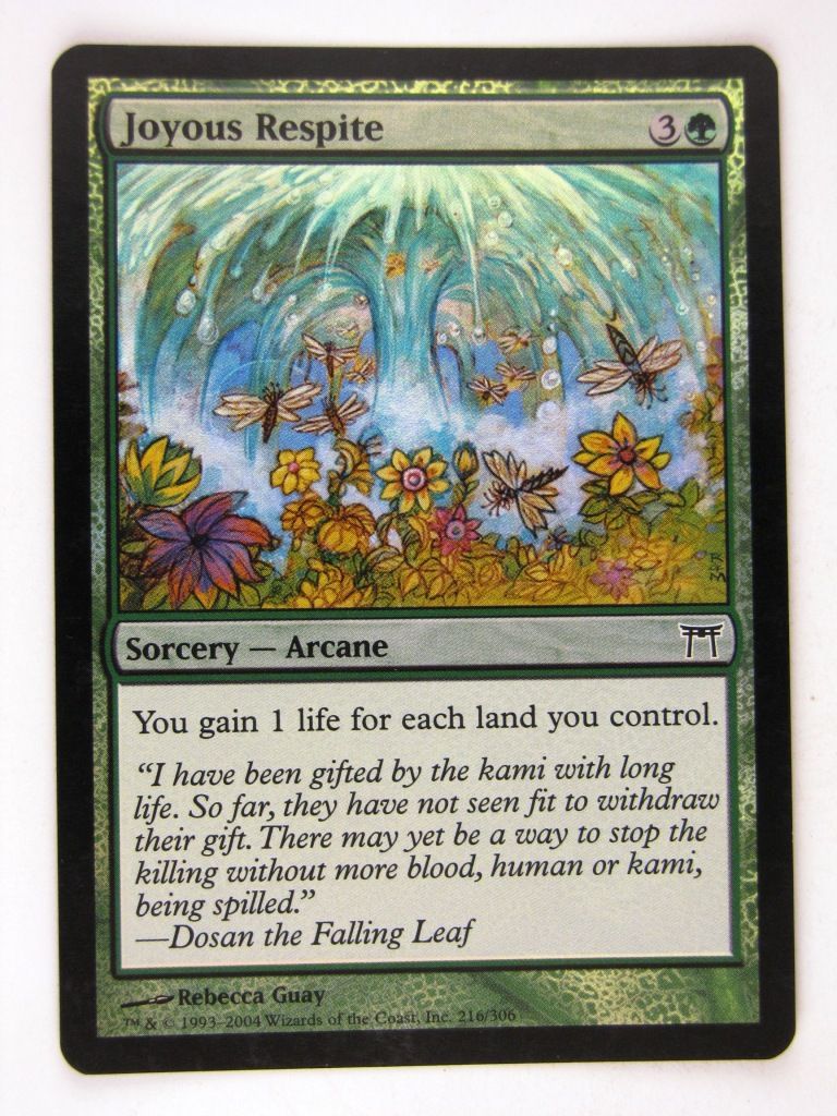 Mtg FOIL - JOYOUS RESPITE - played
