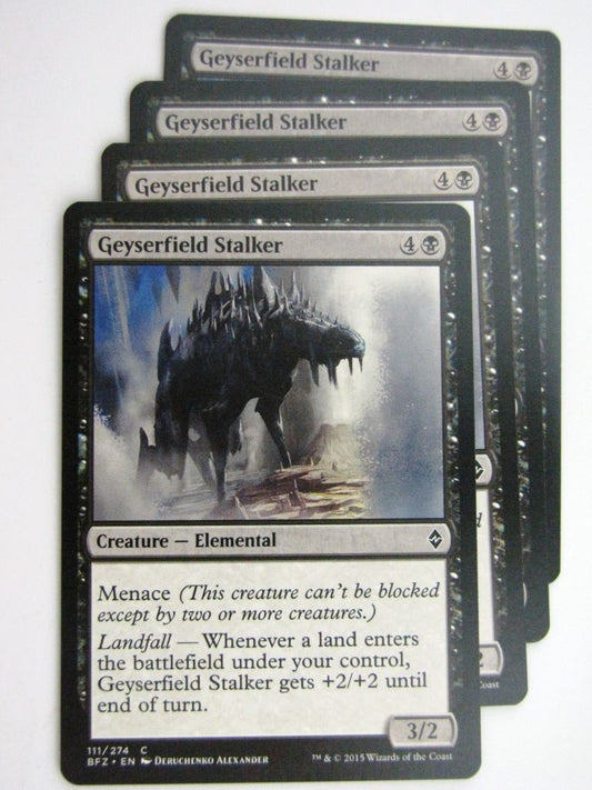 MTG Cards: BATTLE FOR ZENDIKAR: GEYSERFIELD STALKER x4 # 37A61