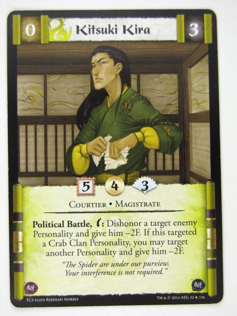 L5R Cards: The Coming Storm: KITSUKI KIRA # 14F48