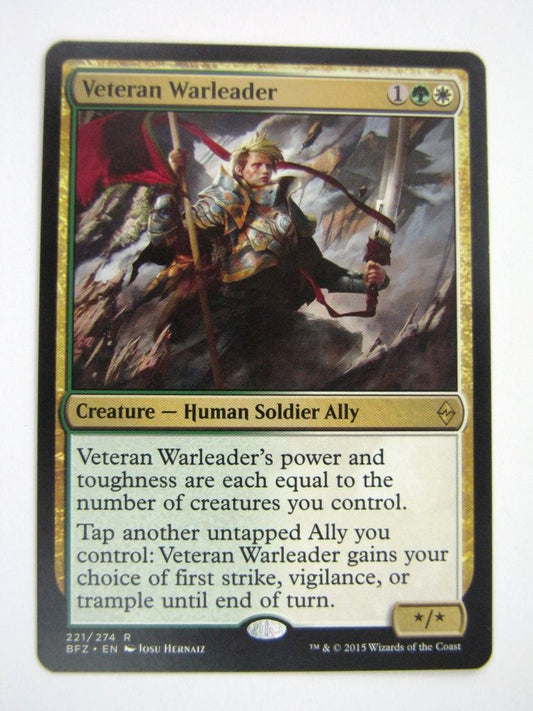MTG Magic Played Cards: VETERAN WARLEADER # 6J82