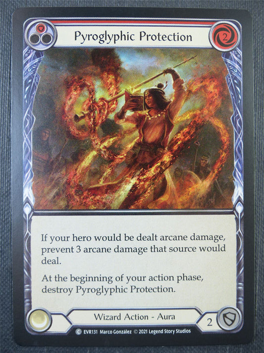 Pyroglyphic Protection Red Foil - 1st ed Everfest - Flesh & Blood Card #6JN