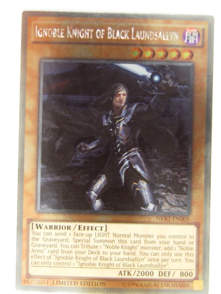 Yugioh Cards: IGNOBLE KNIGHT OF BLACK LAUNDSALLYN NKRT PLATINUM RARE # 21F79