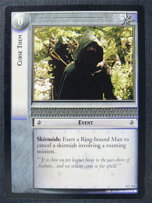 Curse Them 4 C 113 - LotR Card #3J2