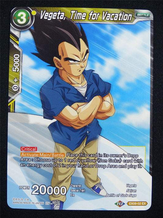 Vegeta Time for Vacation EX09-02 EX - Dragon Ball Super Card #1DA