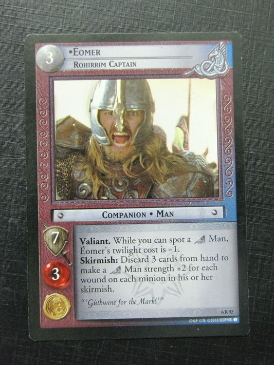 Eomer 6 R 92 - Lotr Card # 13I24