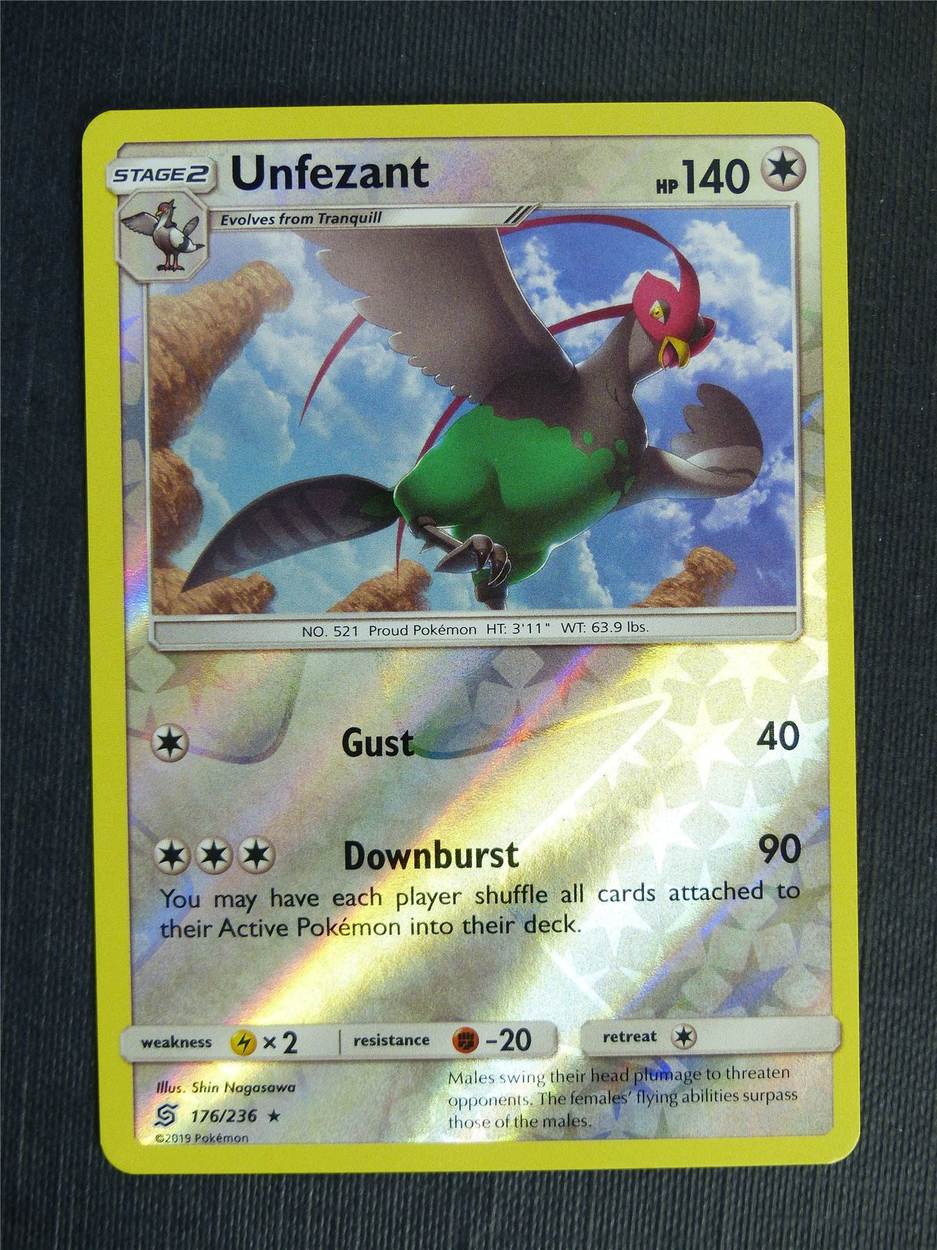 Unfezant 176/236 Reverse Holo - Pokemon Cards #2D2