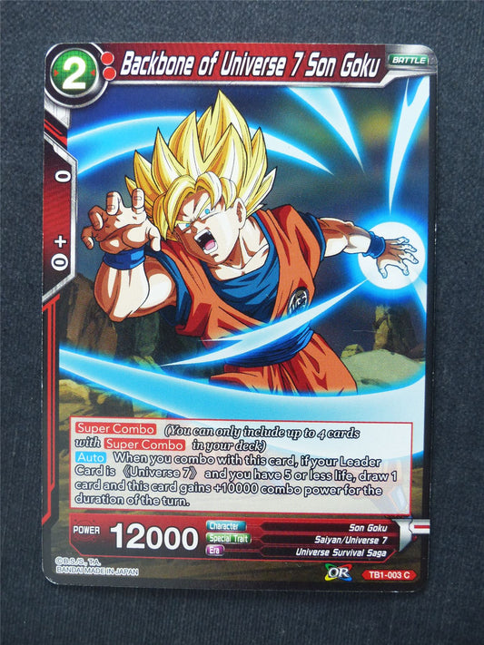 Backbone of Universe 7 Son Goku - Dragon Ball Super Cards #AS