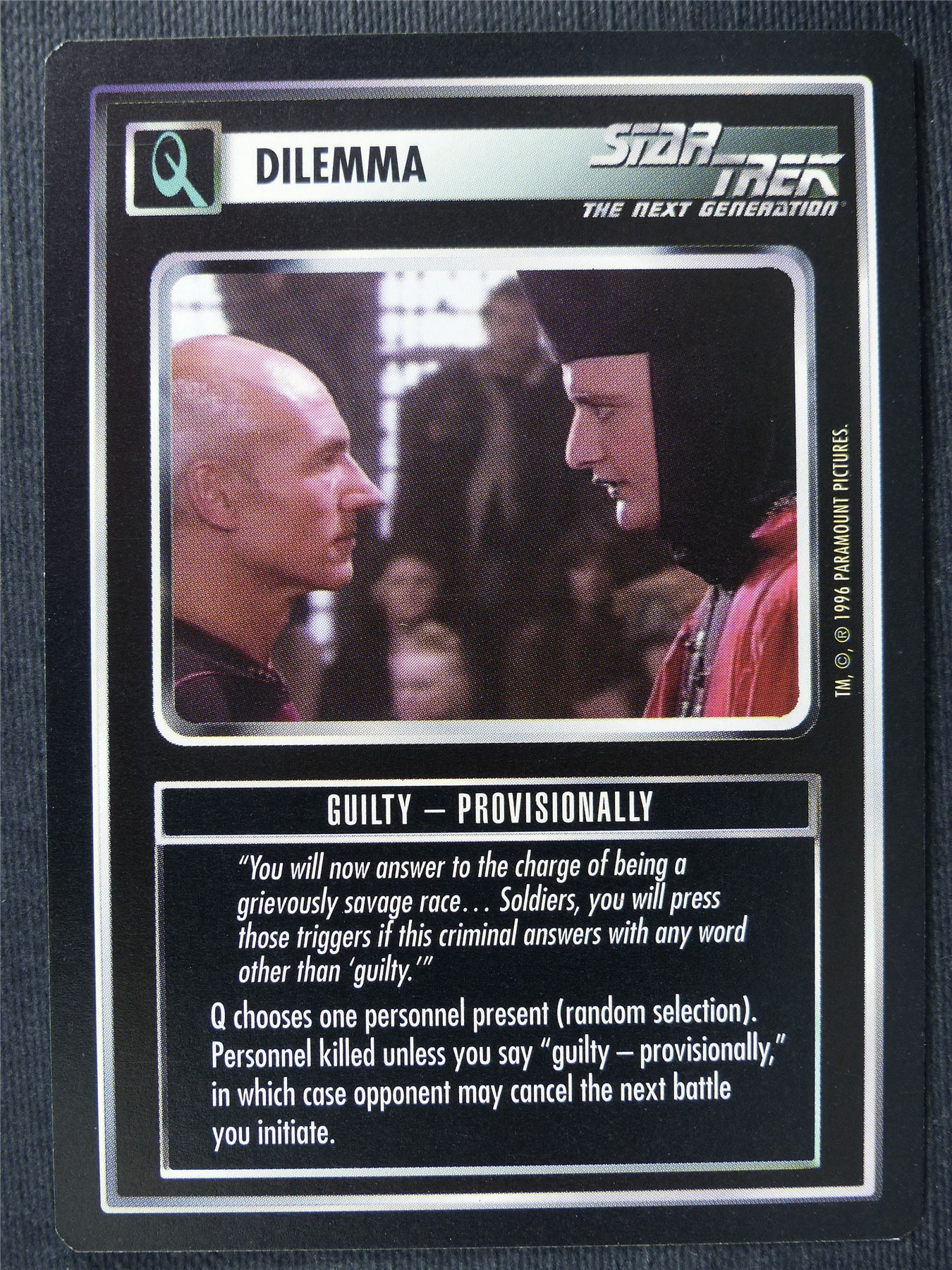 Guilty - Provisionally - NG - Star Trek Cards #17O
