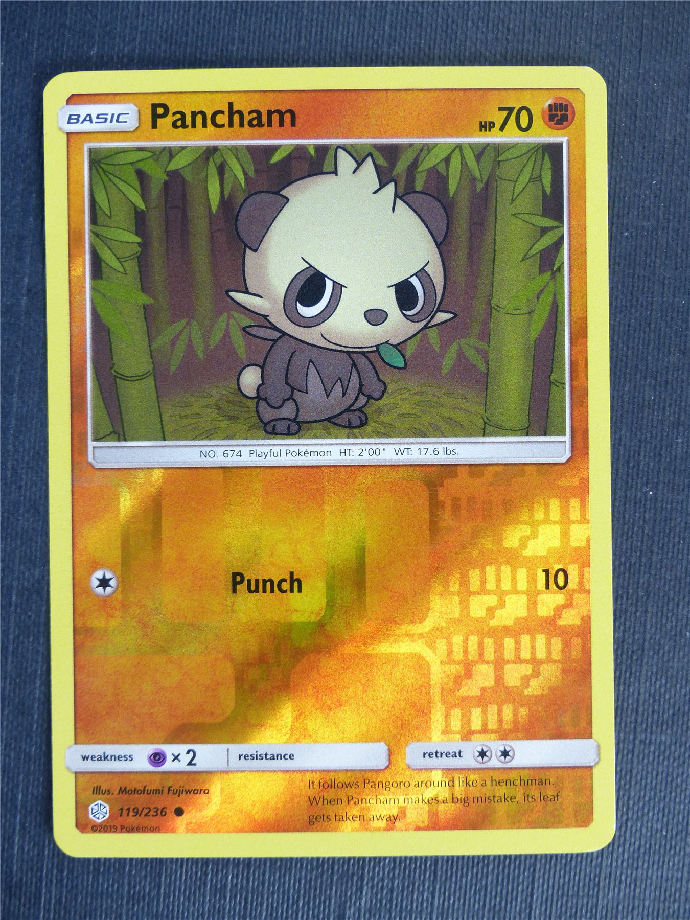 Pancham 119/236 Reverse Holo - Pokemon Cards #2JA