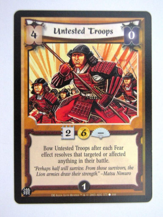 Vintage L5R Cards: UNTESTED TROOPS # 27H21