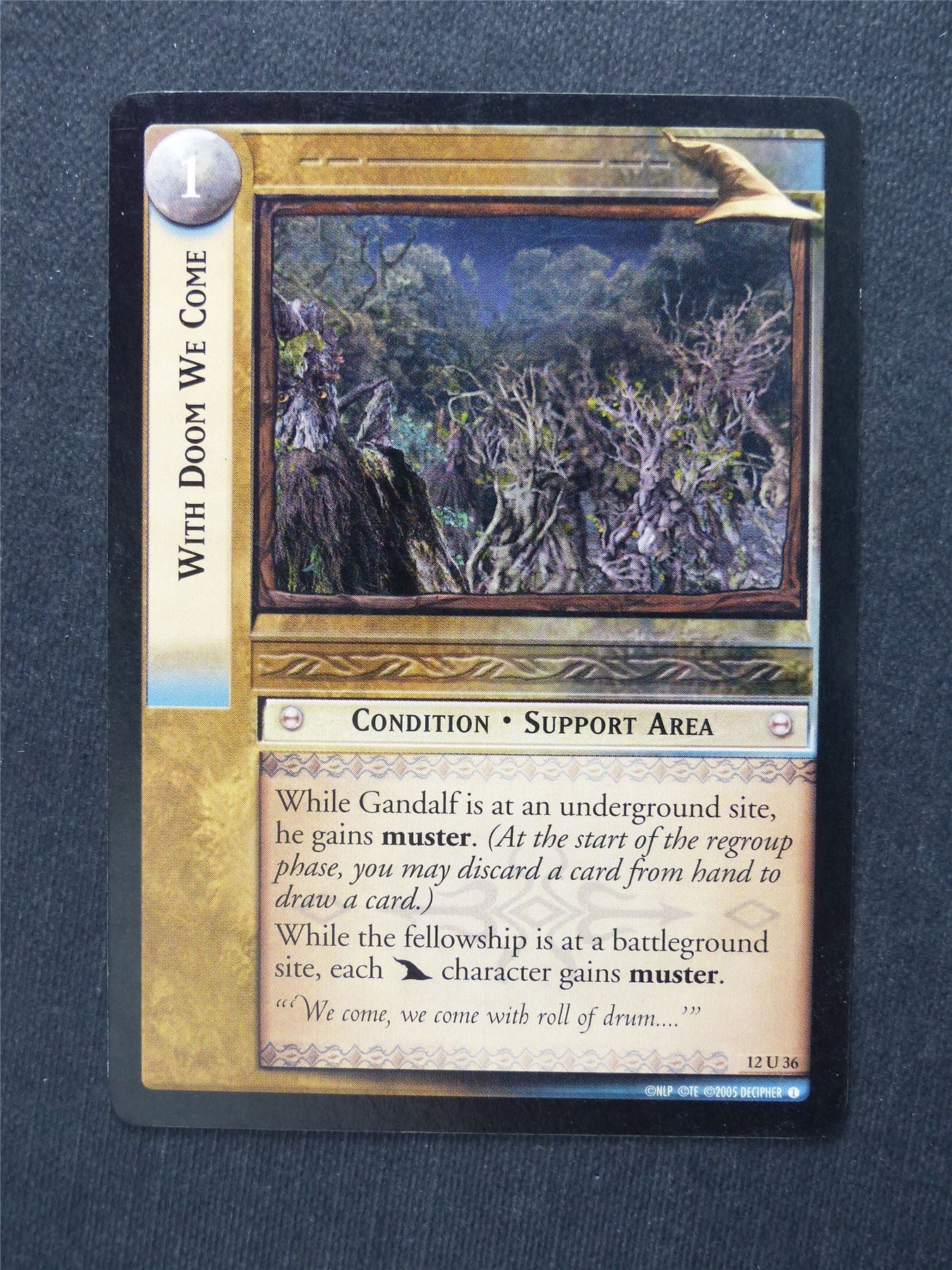 With Doom We Come 12 U 36 - LotR Cards #14