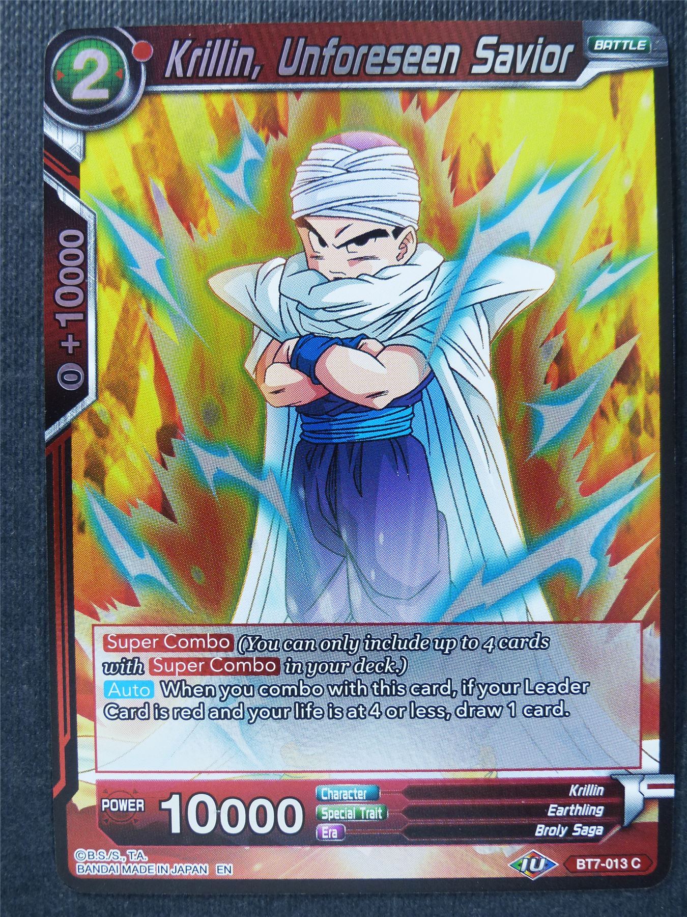 Krillin Unforseen Savior C Foil - Dragon Ball Super Cards #9K