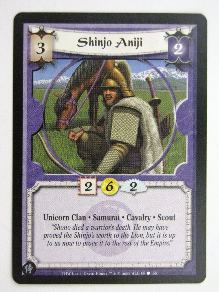 Vintage L5R Cards: SHINJO ANIJI # 27G38