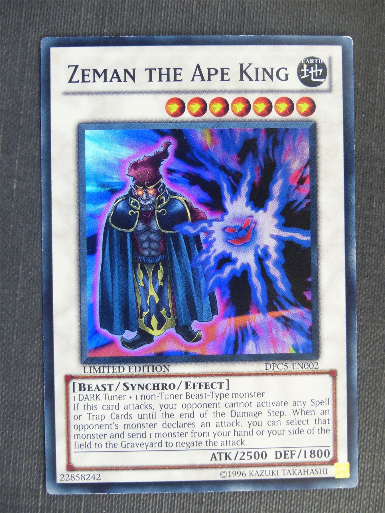 Zeman the Ape King DPCS Super Rare - limited ed - Yugioh Cards #2T7