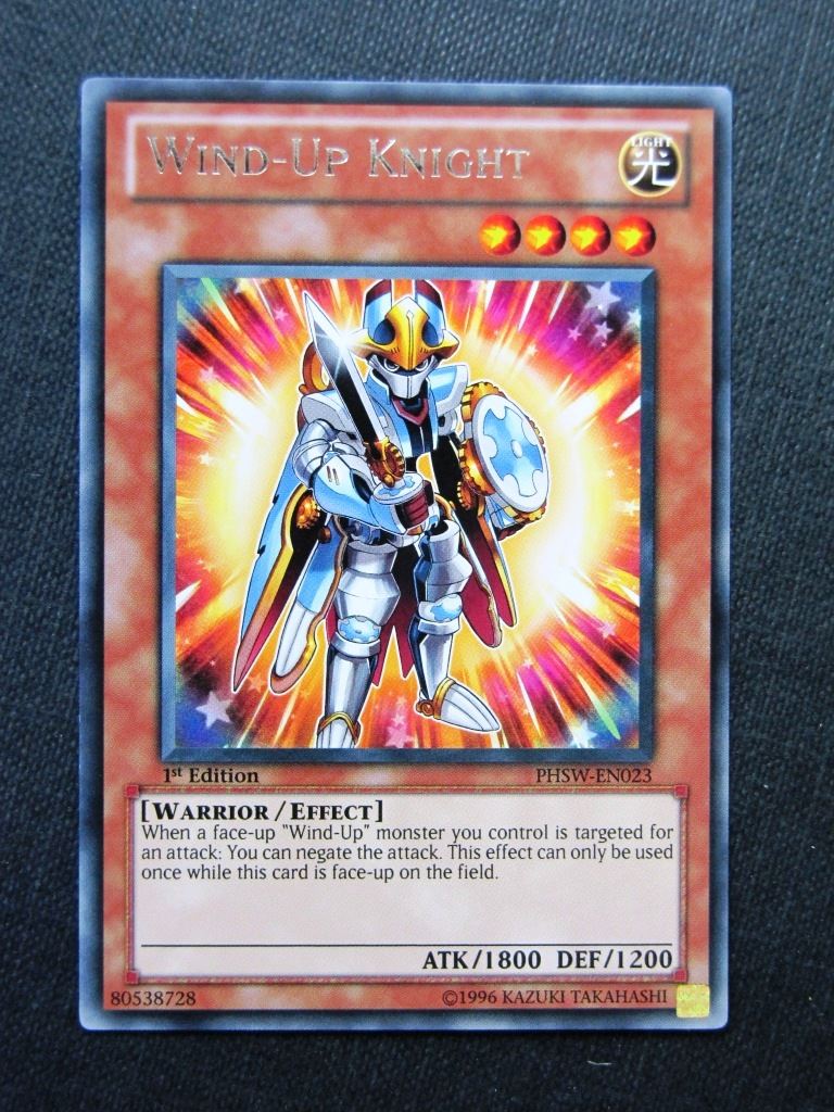 Wind-Up Knight PHSW Rare - 1st ed - Yugioh Cards #1JS