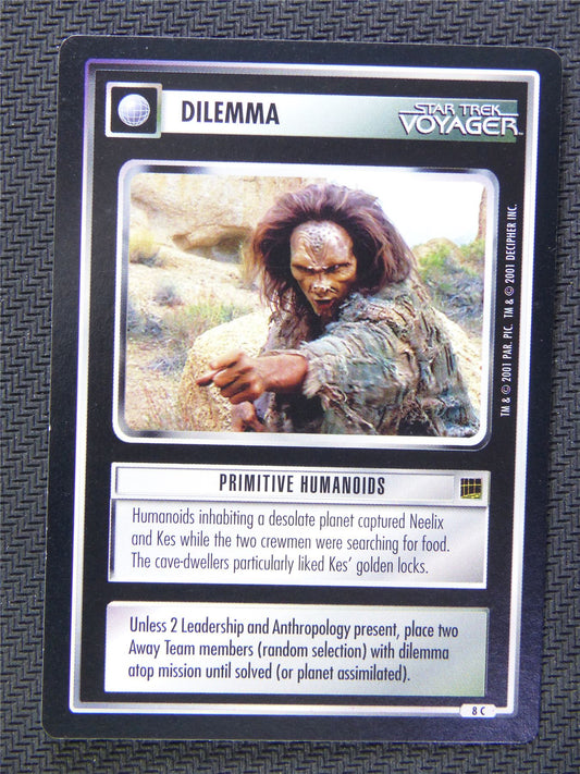 Dilemma Primitive Humanoids - Star Trek CCG Voyager #573