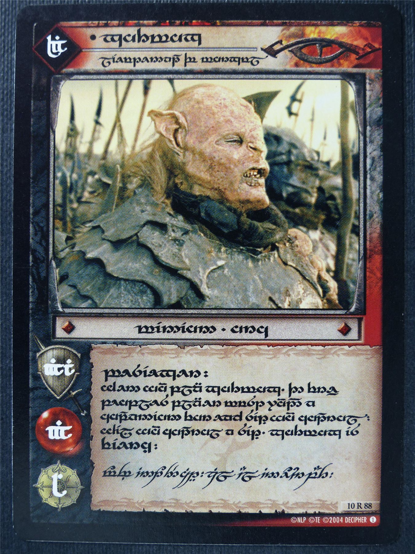 Gothmog Lieutenant of Morgul 10 R 88 - Elvish LotR Card #3NU