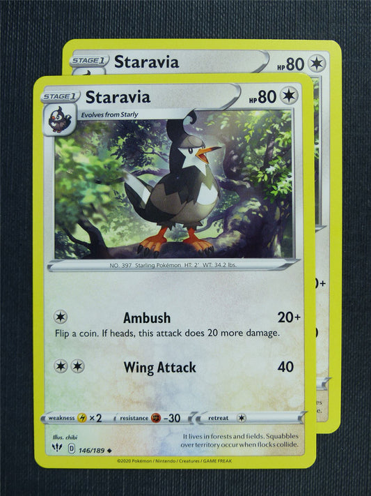 Staravia 146/189 x2  - DAA - Pokemon Card  #3DN