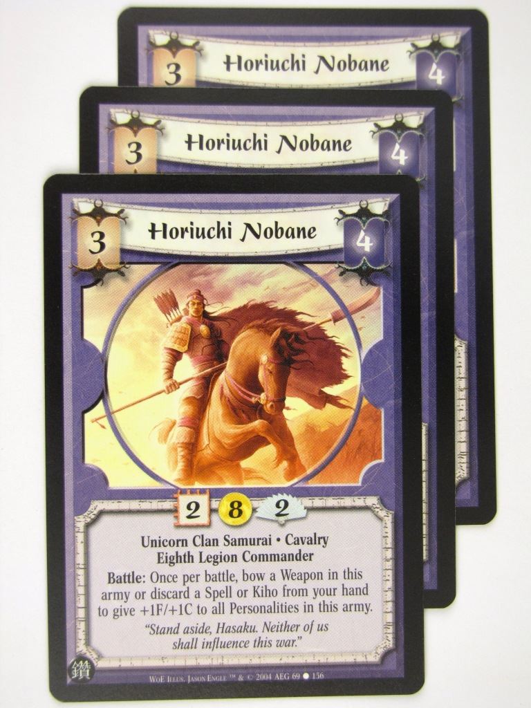 Vintage L5R Cards: HORIUCHI NOBANE x3 # 16J19