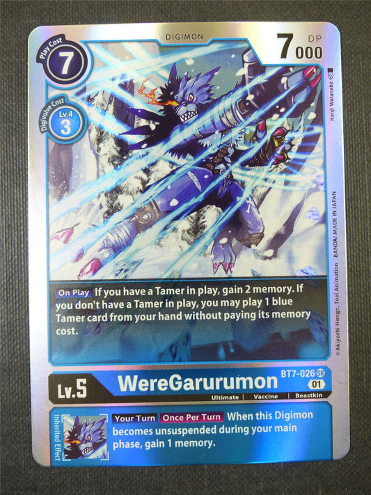 WereGarurumon BT7-026 SR - Digimon Card #1Y3