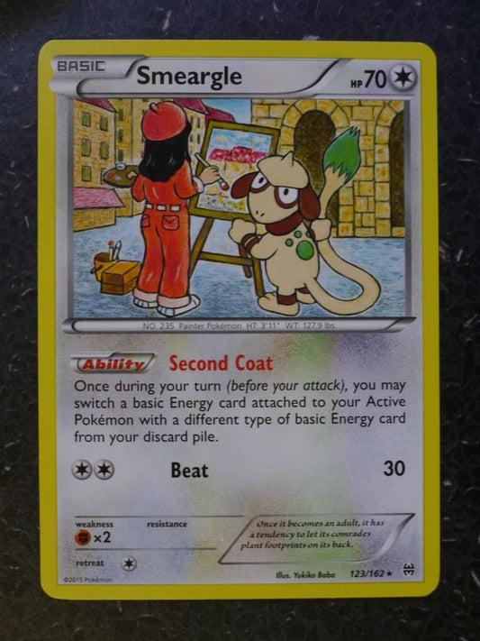 Pokemon Cards: SMEARGLE 123/162 RARE # 5J58