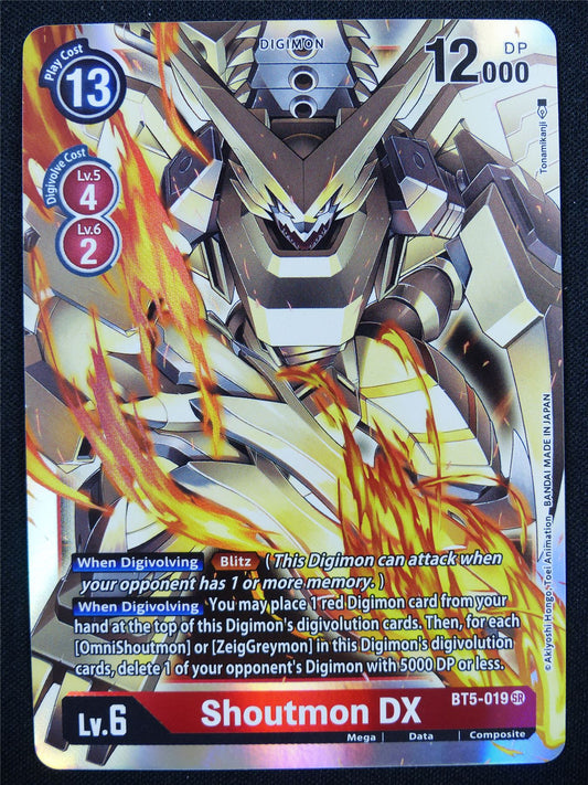 Shoutmon DX BT5-019 SR - Digimon Card #18P