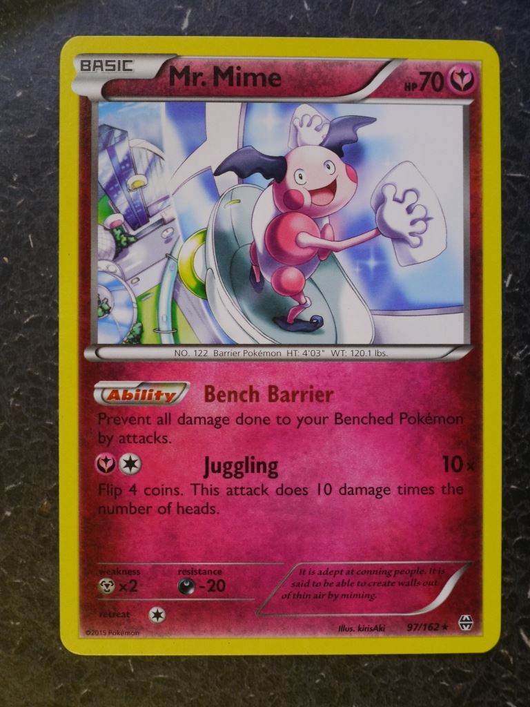 Pokemon Cards: MR. MIME 97/162  RARE # 5I98