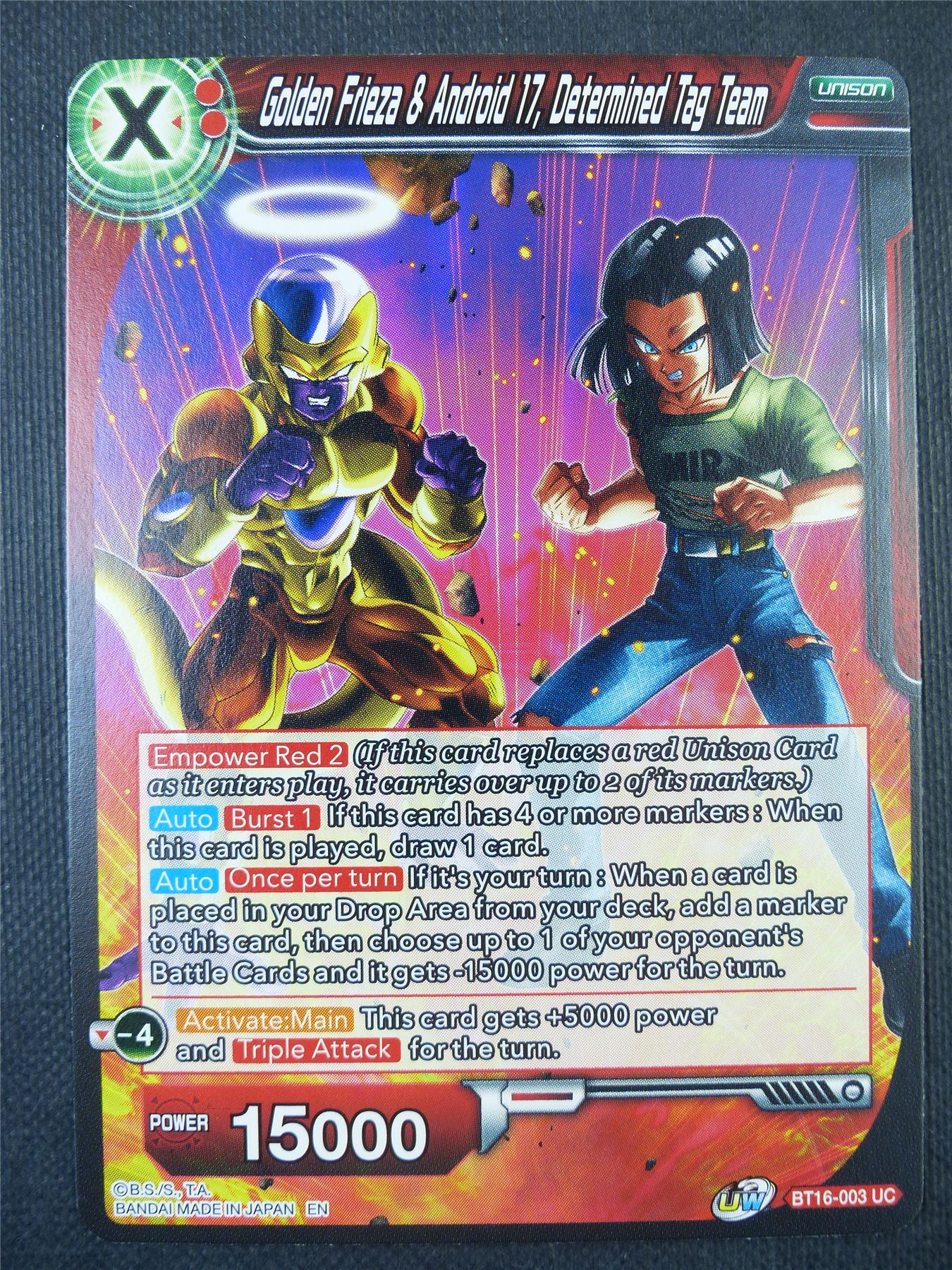 Golden Frieza & Android 17 Determined Tag Team - Dragon Ball Super Card #7YM