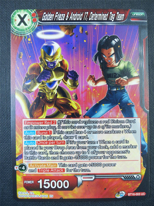 Golden Frieza & Android 17 Determined Tag Team - Dragon Ball Super Card #7YM