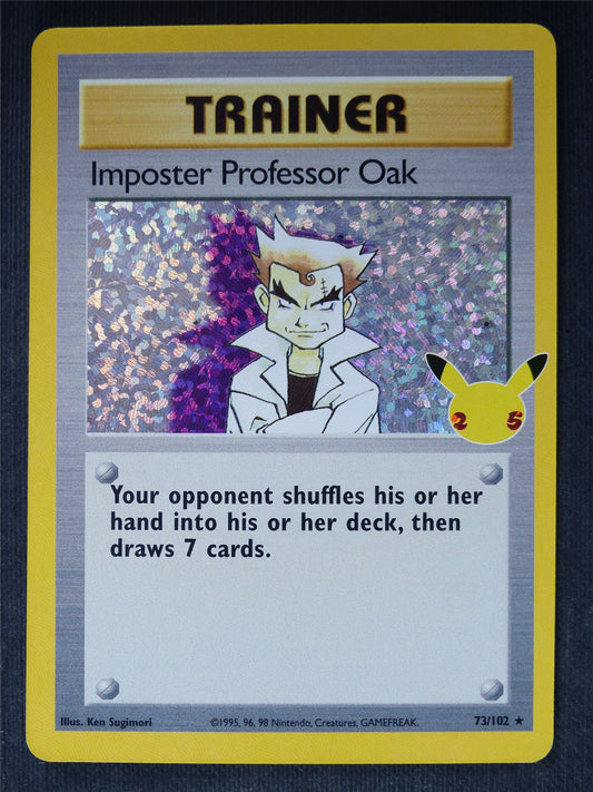 Imposter Professor Oak 73/102 Textured Holo - Pokemon Card #2J1