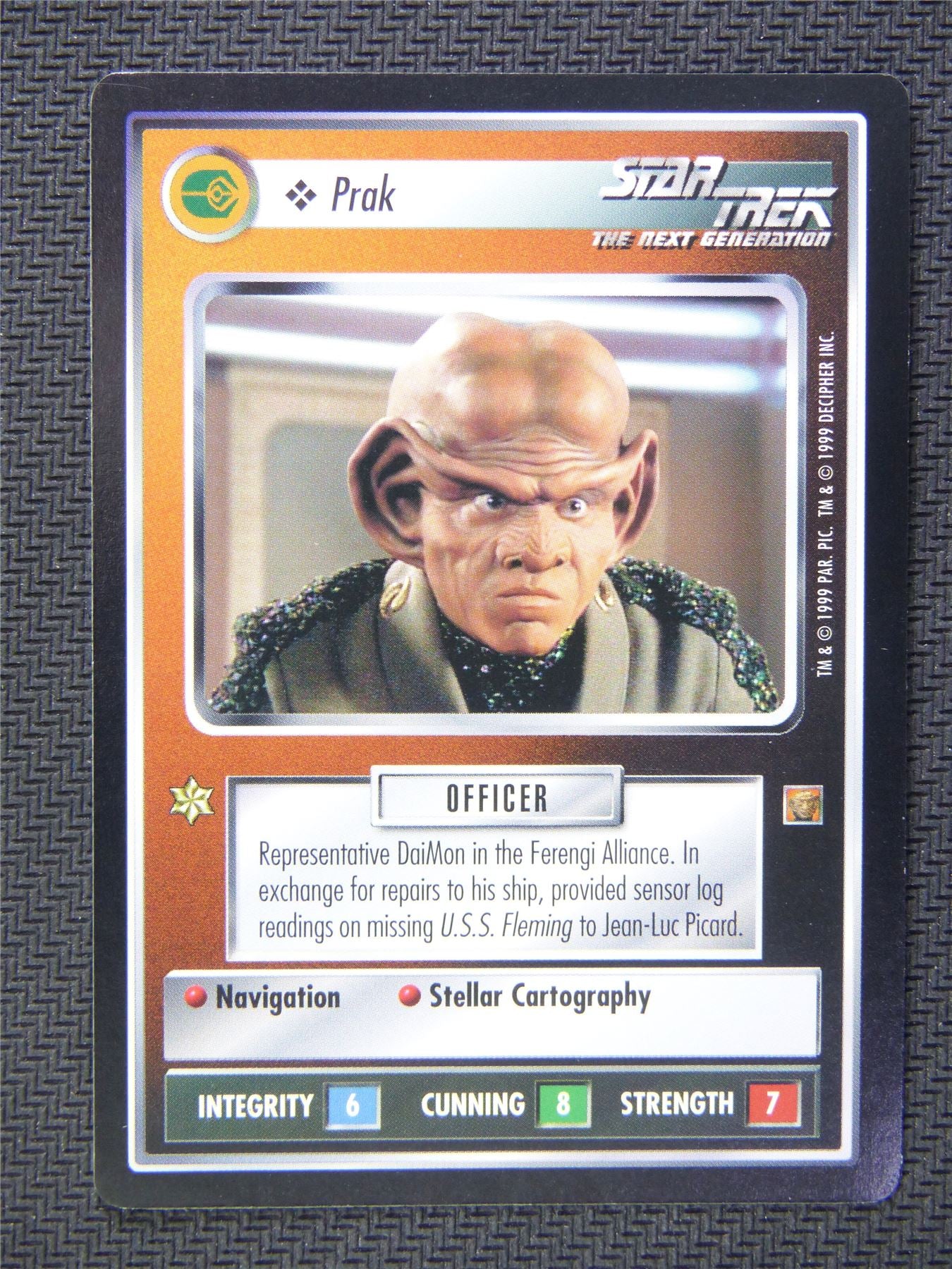 Prak Black Border - Star Trek CCG Next Gen #50R