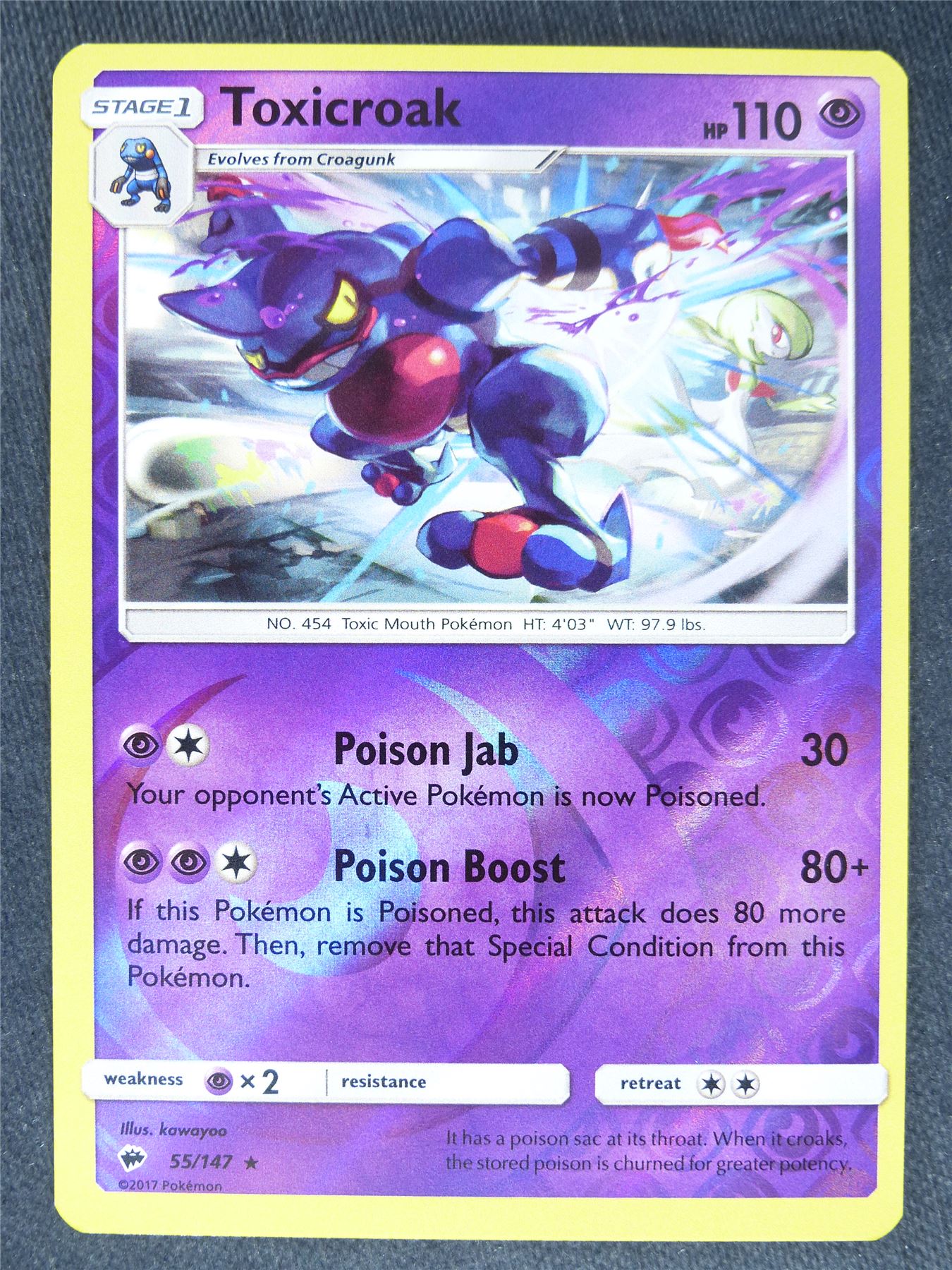 Toxicroak 55/147 Reverse Holo - Pokemon Cards #61