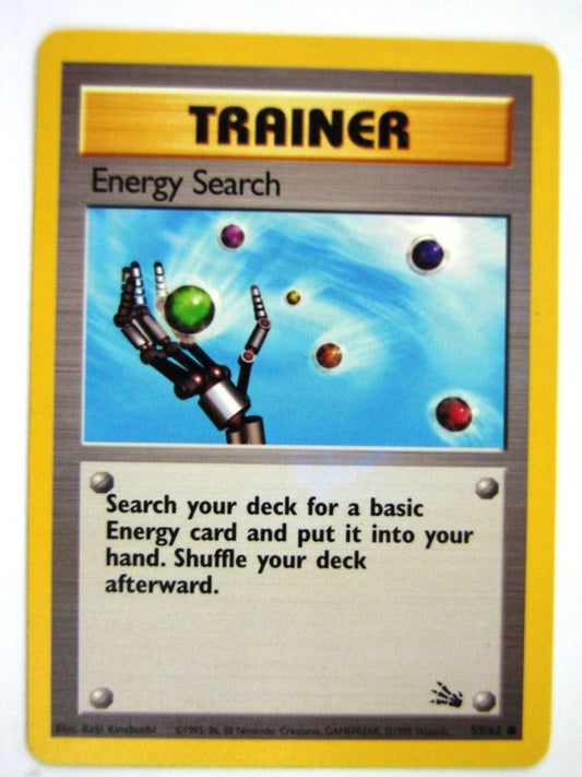 Pokemon Played Cards: ENERGY SEARCH 59/62 # 9J99