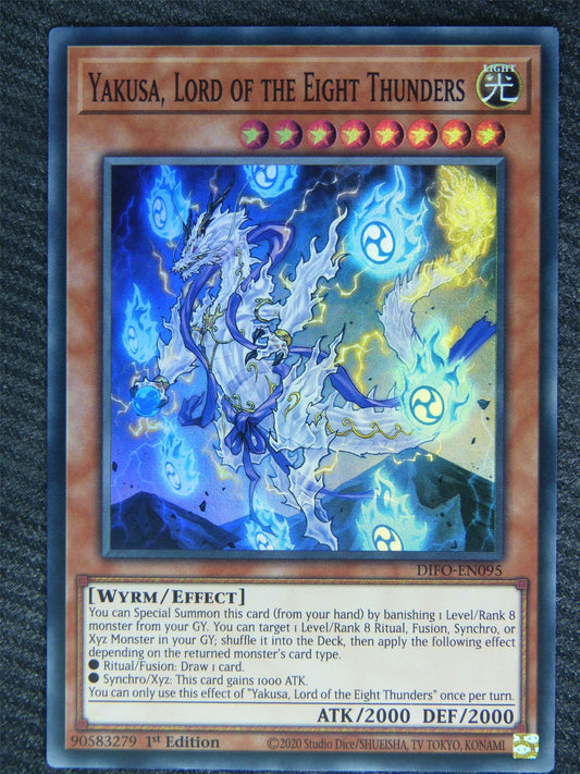 Yakusa Lord Of The Eight Thunders DIFO Super Rare - 1st ed - Yugioh Card #801