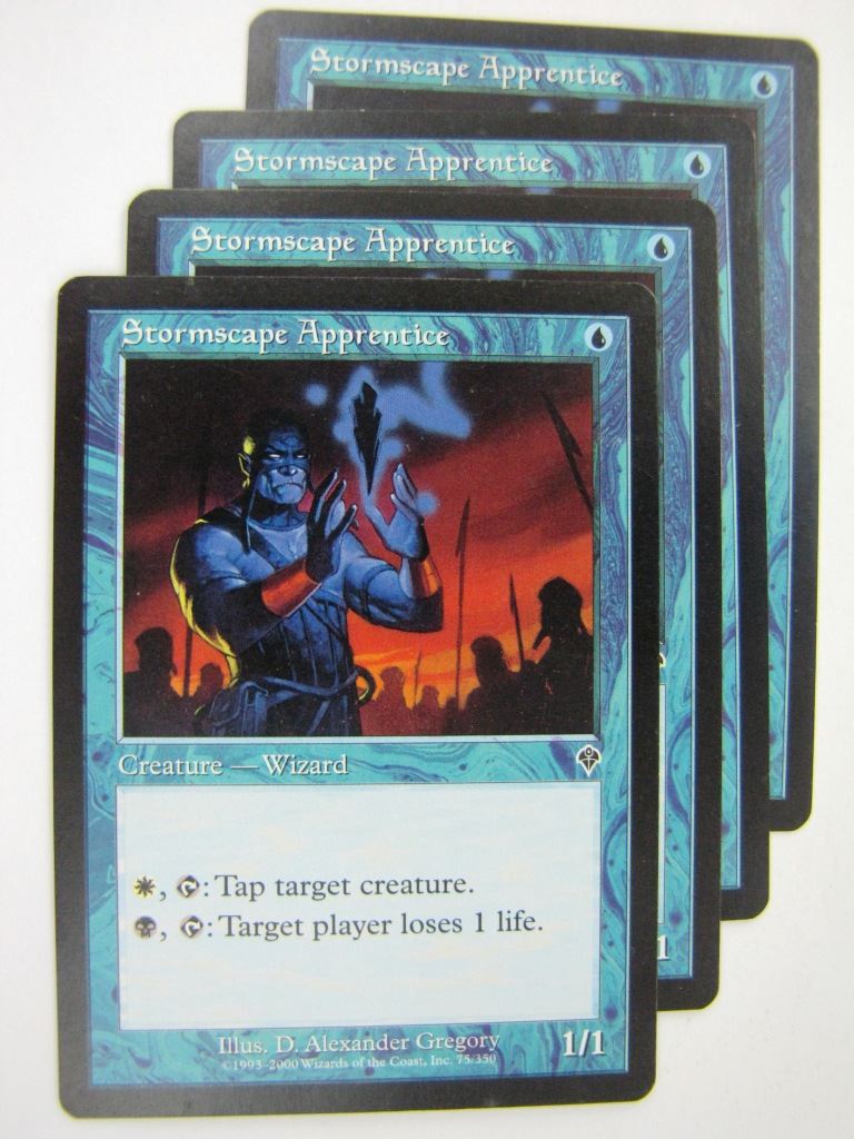 MTG Magic Played Cards: STORMSCAPE APPRENTICE x4 # 8A80
