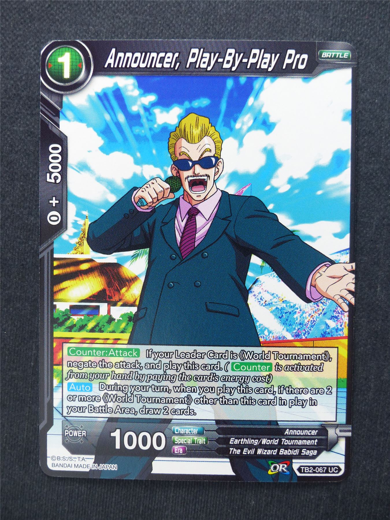 Announcer Play-by-Play Pro - Dragon Ball Super Cards #A0
