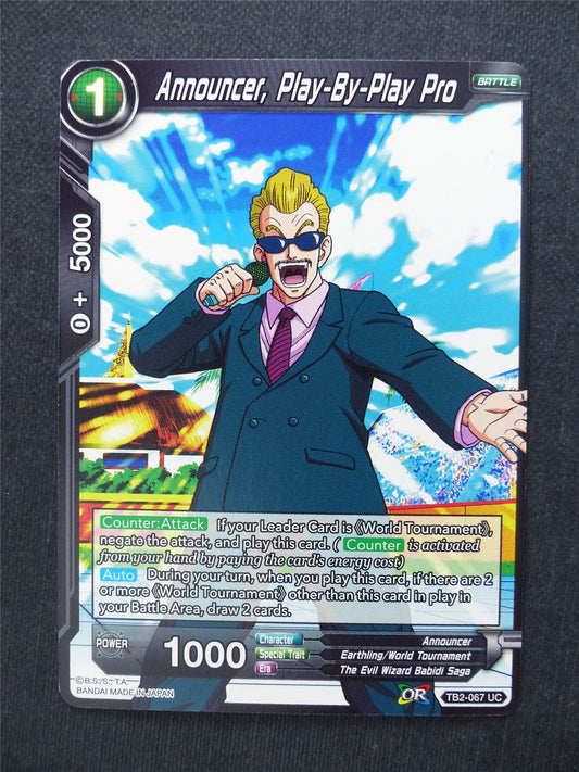 Announcer Play-by-Play Pro - Dragon Ball Super Cards #A0
