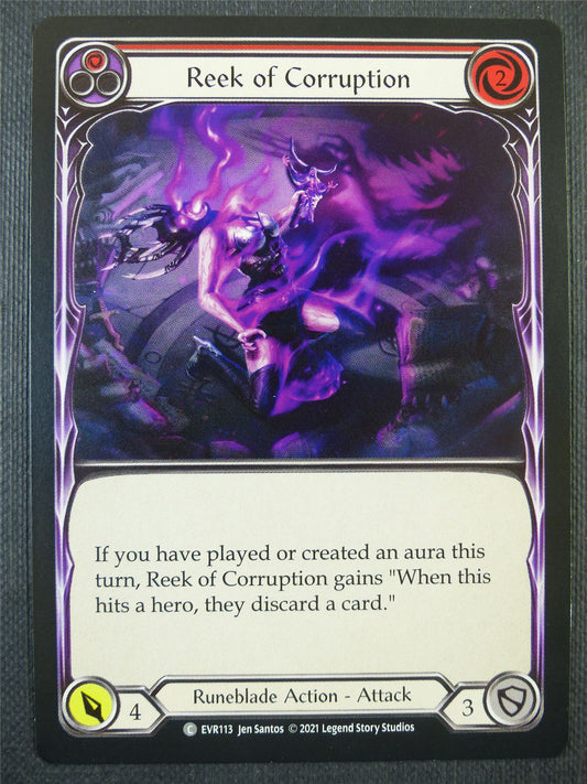 Reek of Corruption Red - 1st ed Everfest - Flesh & Blood Card #6D7