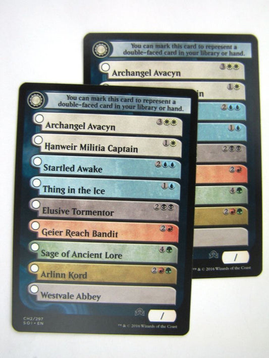 MTG Magic Cards: SHADOWS OVER INNISTRAD CHECKLIST - rare/mythic x2 # 10A27