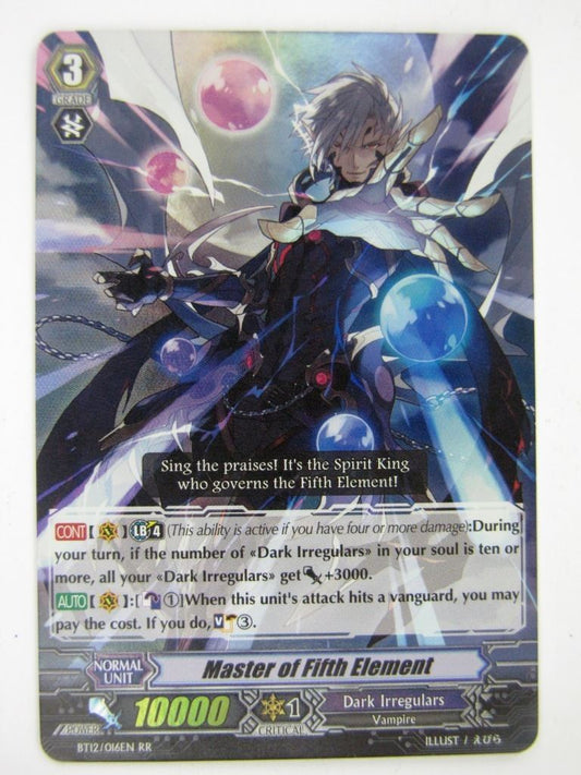 Vanguard Cards: MASTER OF FIFTH ELEMENT BT12 RR # 13D78