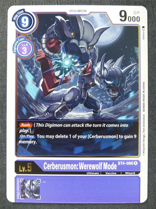 Cerberusmon: Werewolf Mode BT4-086 R - Digimon Cards #YT