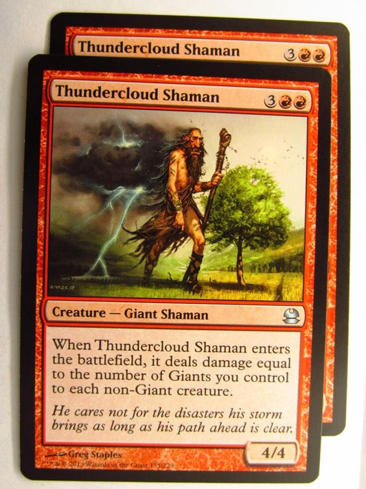 MTG magic the gathering CCG: THUNDERCLOUD SHAMAN x2: MODERN MASTERS